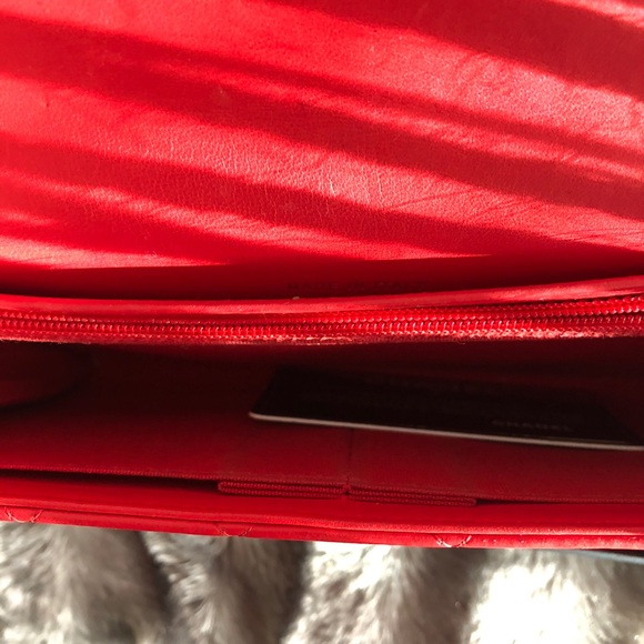 Chanel Wallet on Chain Red Lambskin - Picture 4 of 7